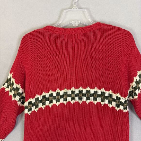 Christmas Sweater Women Petite Sz Sm Cardigan Embroidered Festive Holiday Party - Picture 10 of 15